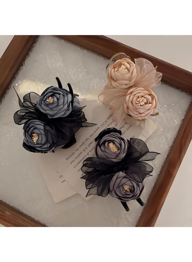 ChicAbode Hair Bun Maker Clips 3 PCS, Double Layer Hair Clips for Women,Claw Clip for Thick Hair and Thin Hair Strong Hold Jaw Clips,Ganchos Para El Cabello,Pinzas Para El Cabello - Image 2